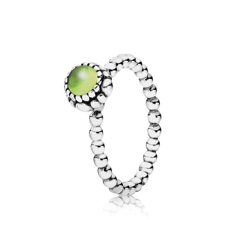 A-80 Anel Momentos Prata 925 e Zirconia Verde 